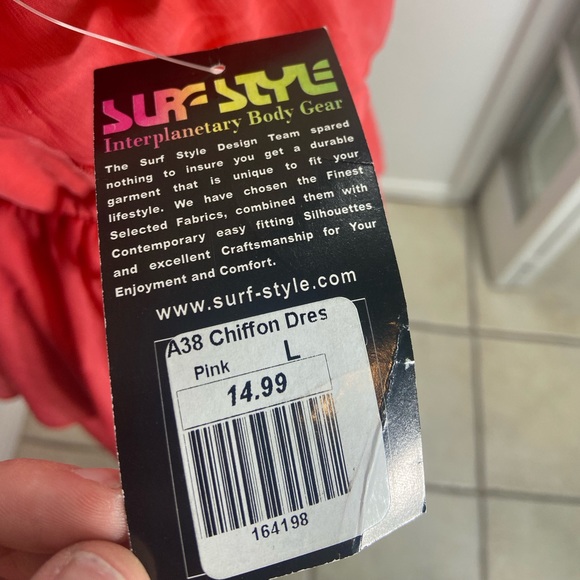 Layered beach cover-up in peach - Picture 3 of 3